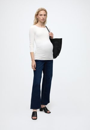 Anna Field MAMA by Zalando, BASIC BOAT NECK 3 PACK - T-shirt à manches longues - black/ bordeaux/ off-white
