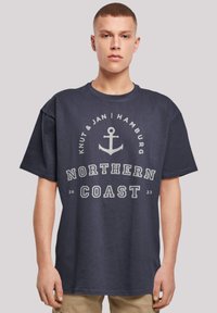 F4NT4STIC NORTHERN COAST NORDSEE KNUT & JAN HAMBURG - Print T-shirt - navy