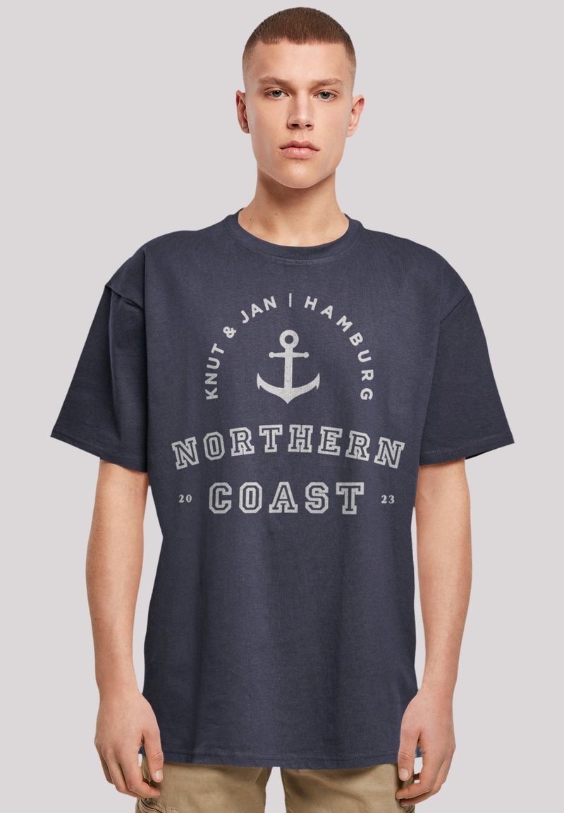 F4NT4STIC NORTHERN COAST NORDSEE KNUT & JAN HAMBURG - Print T-shirt - navy