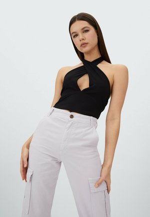 MIT NECKHOLDER ZUM BINDEN - Top - black