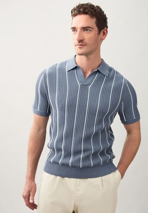 REGULAR FIT SHORT SLEEVE STRIPE TROPHY - Polosärk - blue