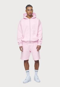 Pegador COLNE LOGO JACKET - Sweatjakke - washed bubblegum/white