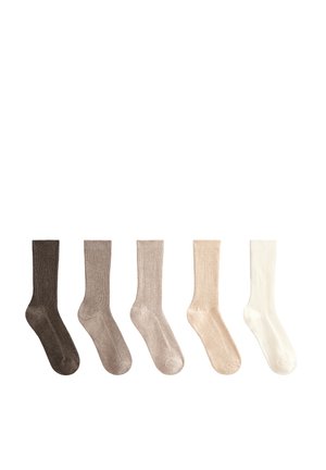 5 PAIRS  - Čarape - stone