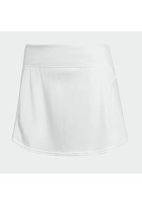 Witte sportieve skort van een soepele, rekbare stof. Voorzien van een brede tailleband, een uitlopende design en een zijzak voor extra gemak.