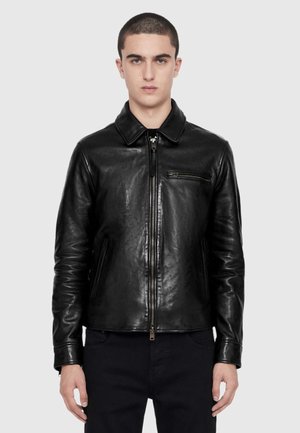 AllSaints, MILLER JACKET - Кожено яке - black