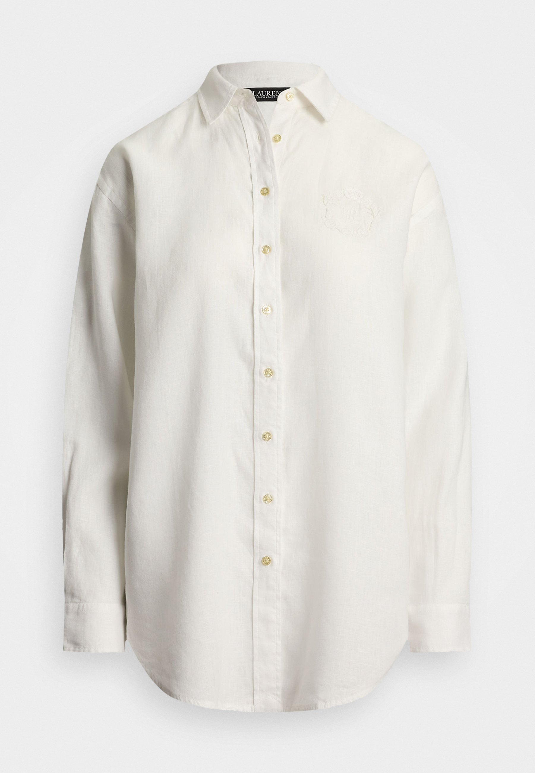 Lauren Ralph Lauren OVERSIZE FLORAL LOGO LINEN SHIRT