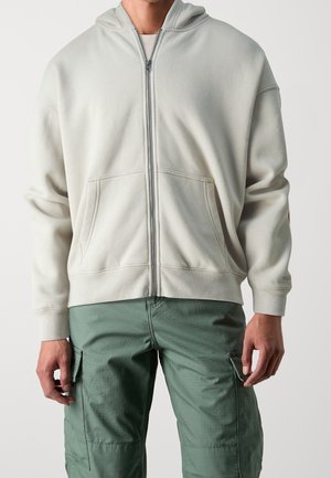 Zip-up sweatshirt - beige