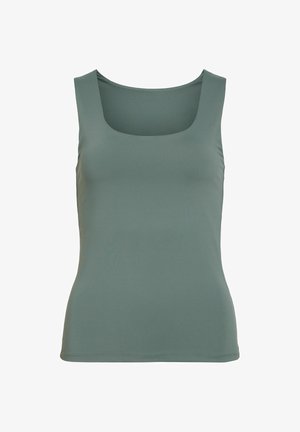 VILA, VIKENZA U-NECK S/L TANK TOP REV - NOOS - Topp - balsam green