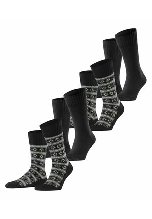 SCANDI NORWEGIAN 4-PACK - Socken - black