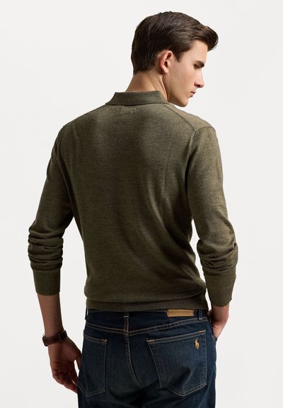 Polo Ralph Lauren WOOL POLO-COLLAR JUMPER  - Trui - cargo olive heather