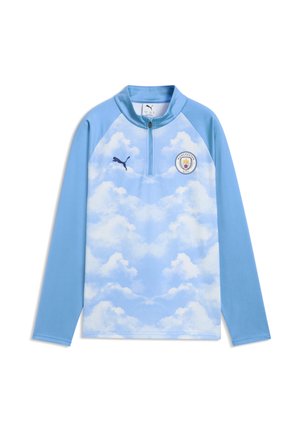 Puma MANCHESTER CITY AUFWÄRMOBERTEIL MIT REISSVERSCHLUSS BIS ZUM HALS UNISEX - Squadra - icy blue-regal blue