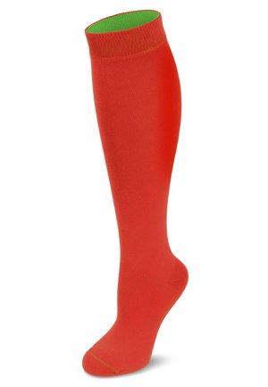 KNEE HIGH SOCKS BI-COLOR - Kniestrümpfe - rot/apfelgrün