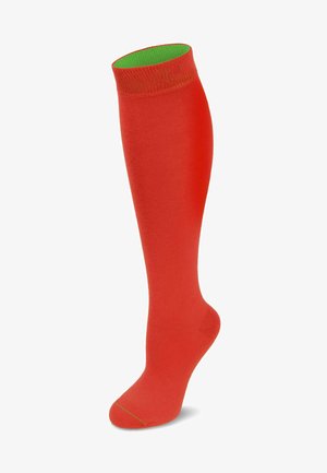 Normani KNEE HIGH SOCKS BI-COLOR - Kniestrümpfe - rot/apfelgrün