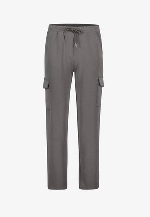 MIT AUFGESETZTEN TASCHEN - Tracksuit bottoms - anthra