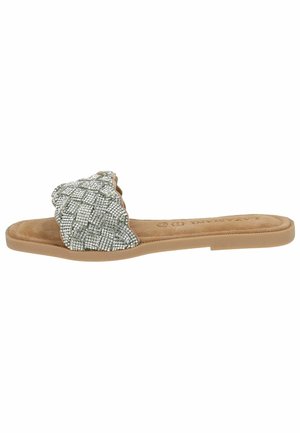 Lazamani, Pantolette flach - silver