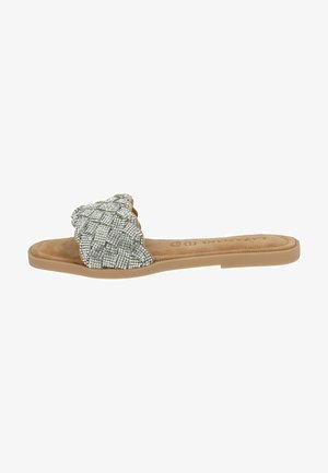 Lazamani, Pantolette flach - silver