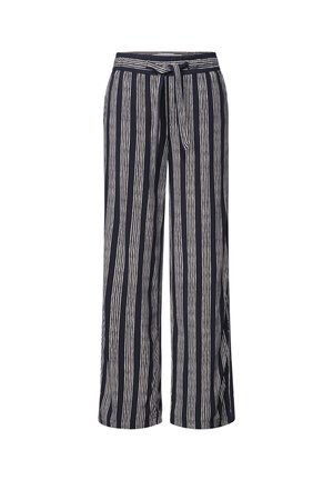 Street One, MID WAIST WIDE LEG HOSE MIT STREIFEN - Pantalon classique - darkest blue