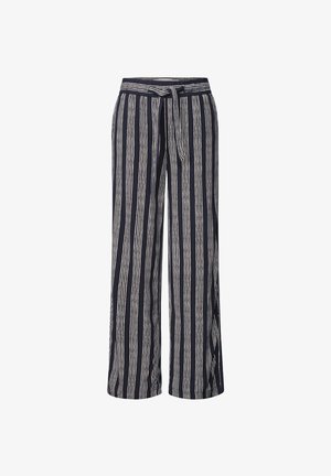 Street One, MID WAIST WIDE LEG HOSE MIT STREIFEN - Pantalon classique - darkest blue