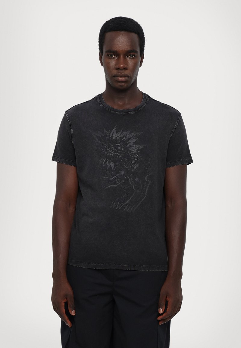 Zadig & Voltaire JIMMY WORDING DINOSAURE - T-shirt imprimé - carbone