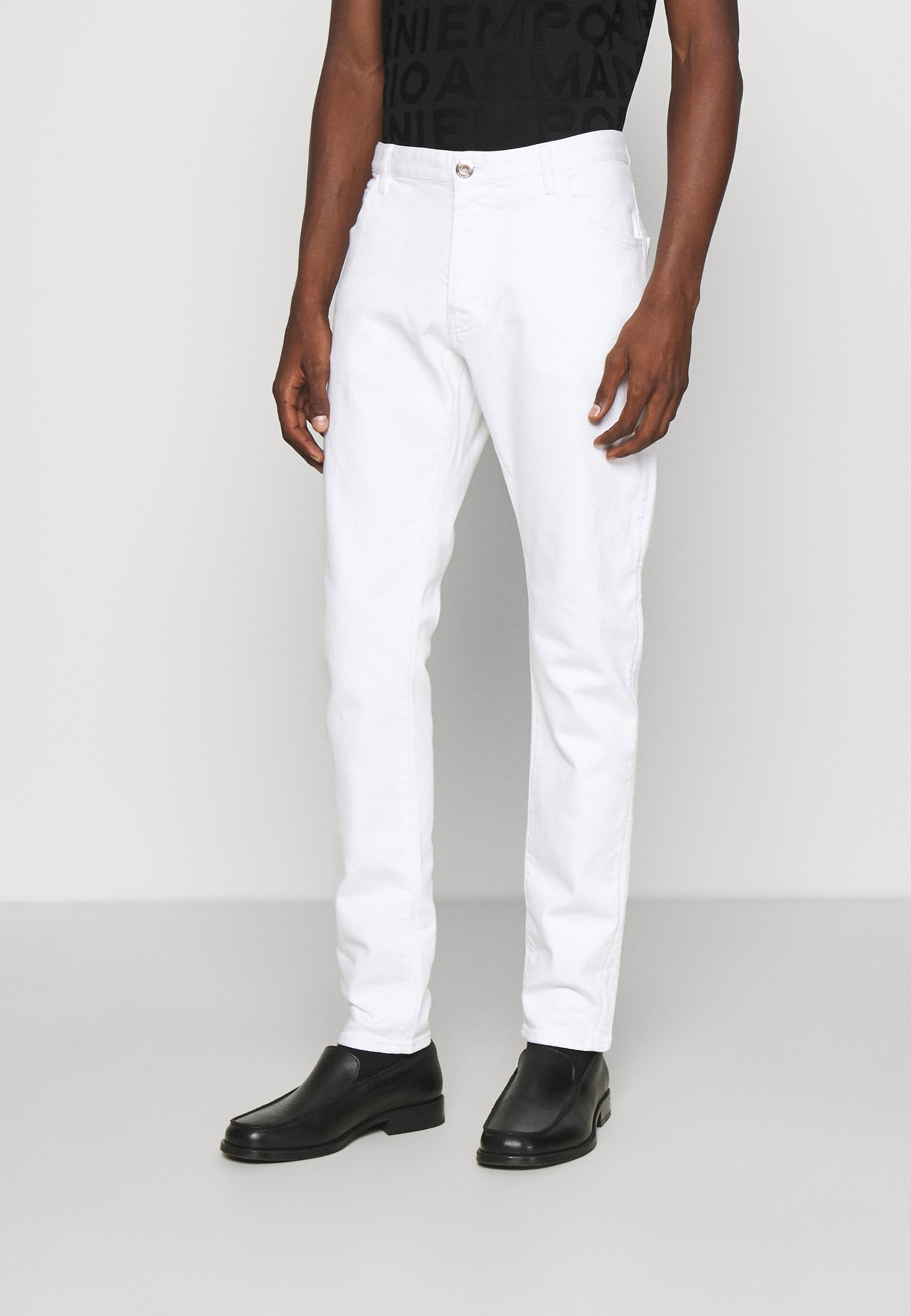 Emporio Armani POCKETS PANT - Tiesaus kirpimo džinsai - bianco/balta -  Zalando.lt