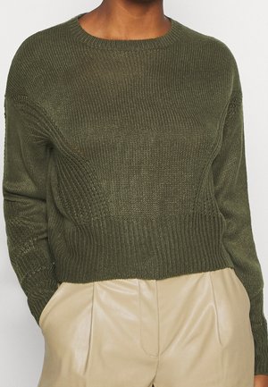 Striktrøje - khaki
