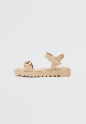 Sandalen met plateauzool - beige