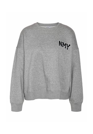 Noisy May, SWEATSHIRT NMBELIEVE - Sweatshirt - light grey melange