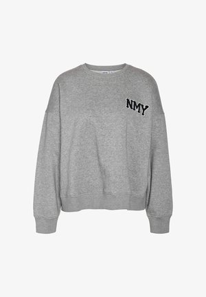 Noisy May, SWEATSHIRT NMBELIEVE - Sweatshirt - light grey melange