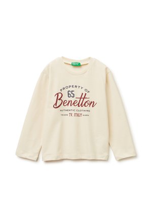 WITH LOGO PRINT - Maglietta a manica lunga - beige