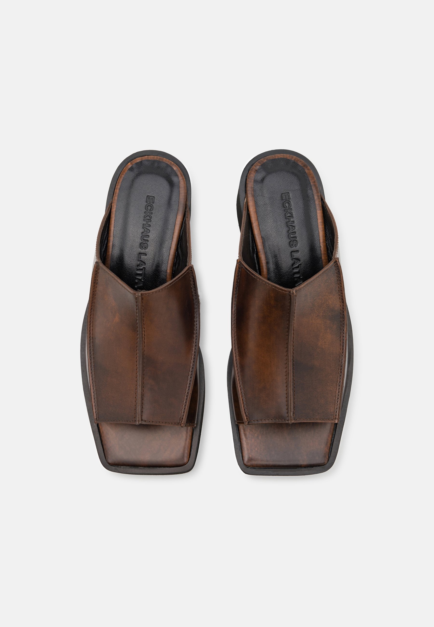 ECKHAUS LATTA FRAME SLIDE - Mules - dark brown antik/marron