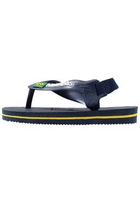Havaianas HAVAIANAS FLIP FLOP BABY BRASIL LOGO - Chanclas de dedo - navy blue/citrus yellow