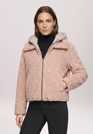 Amber & June, AMBER & JUNE MIT ABNEHMBAREM WESTENTEIL PLÜSCHJACKE - Veste d'hiver - natur