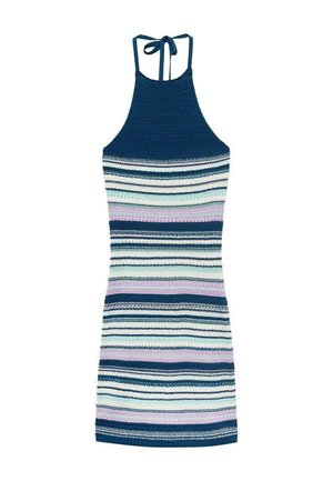 Stickad klänning - royal blue