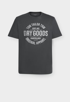 TOM TAILOR, PRINTED T-SHIRT - Tričko s potlačou - tarmac grey