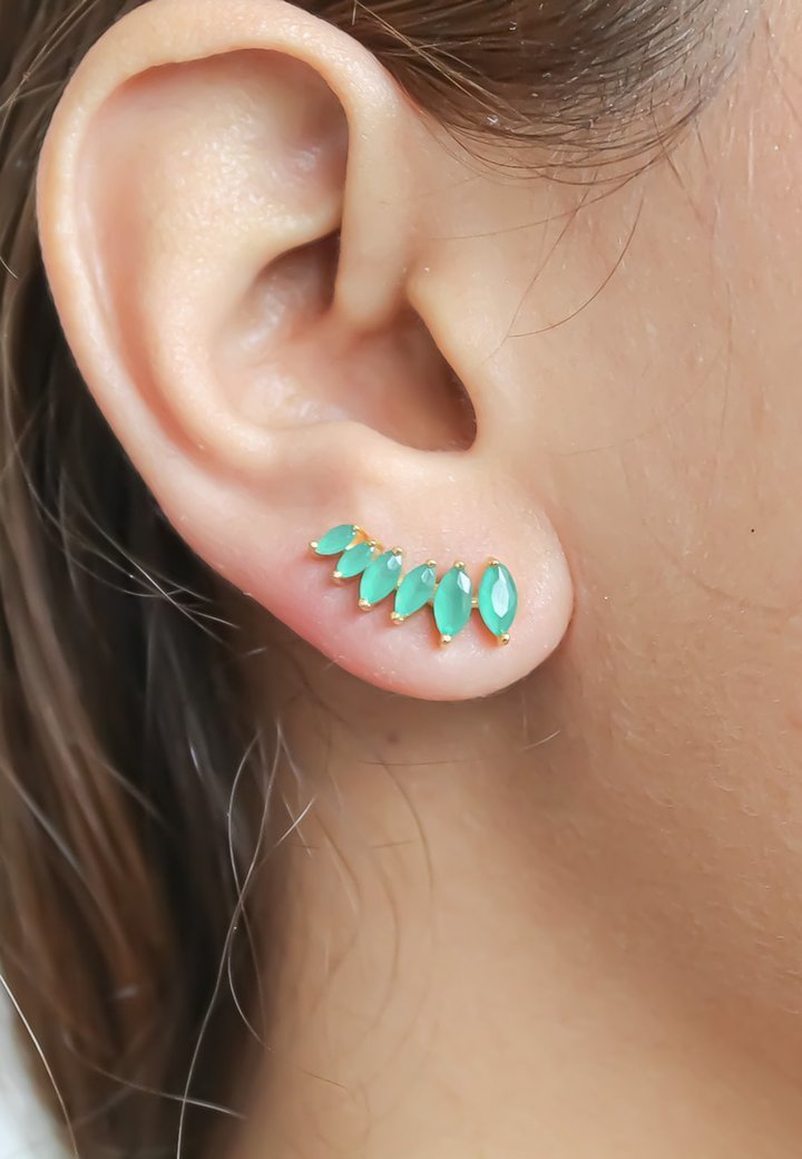 Be Sunset STEPPING STONE CLIMBER - Oorbellen - green