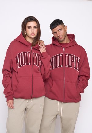 Multiply Apparel ZIP MAJOR - Sweat zippé - ruby wine