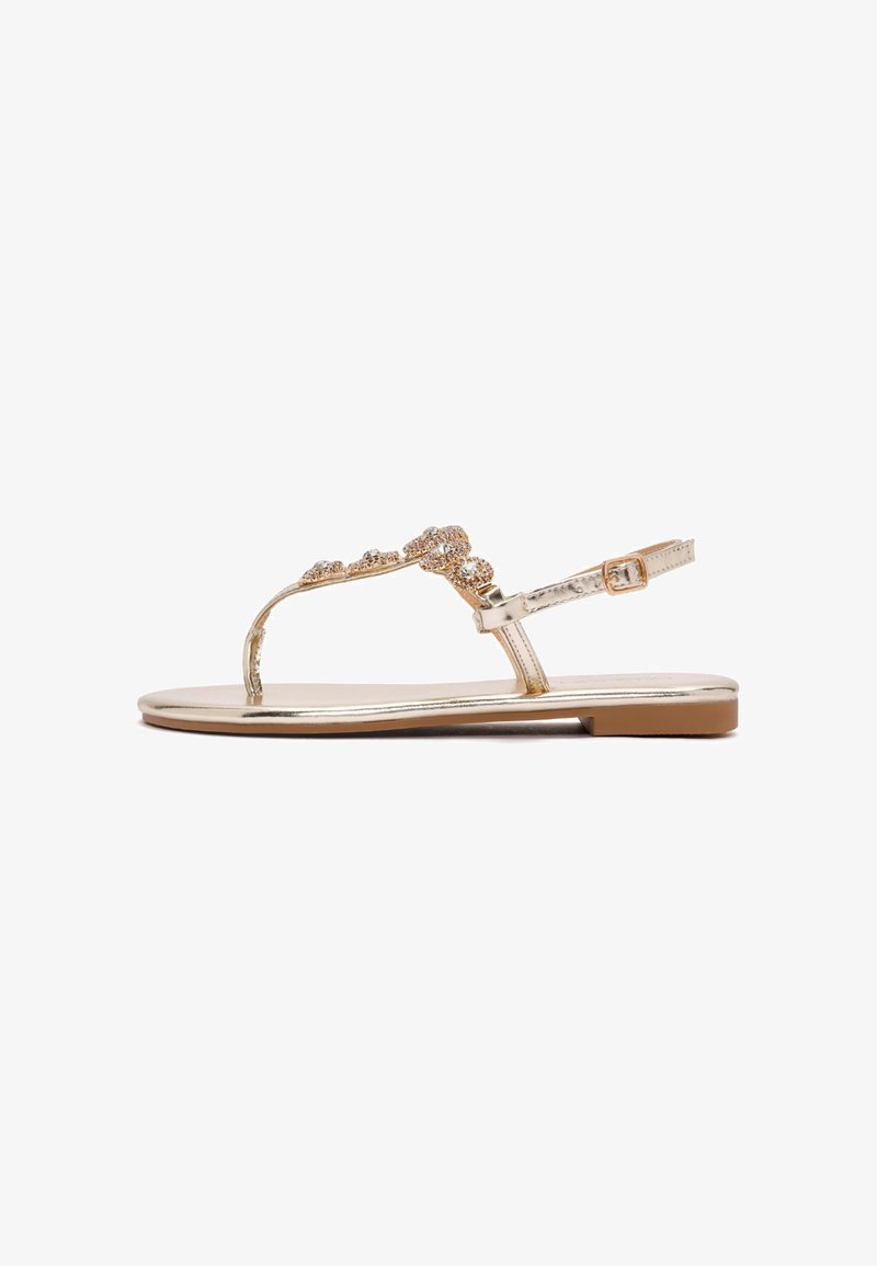 Derimod T-bar sandals - gold
