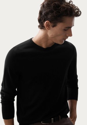 Marks & Spencer PURE EXTRA FINE CREW NECK - Svetr - black