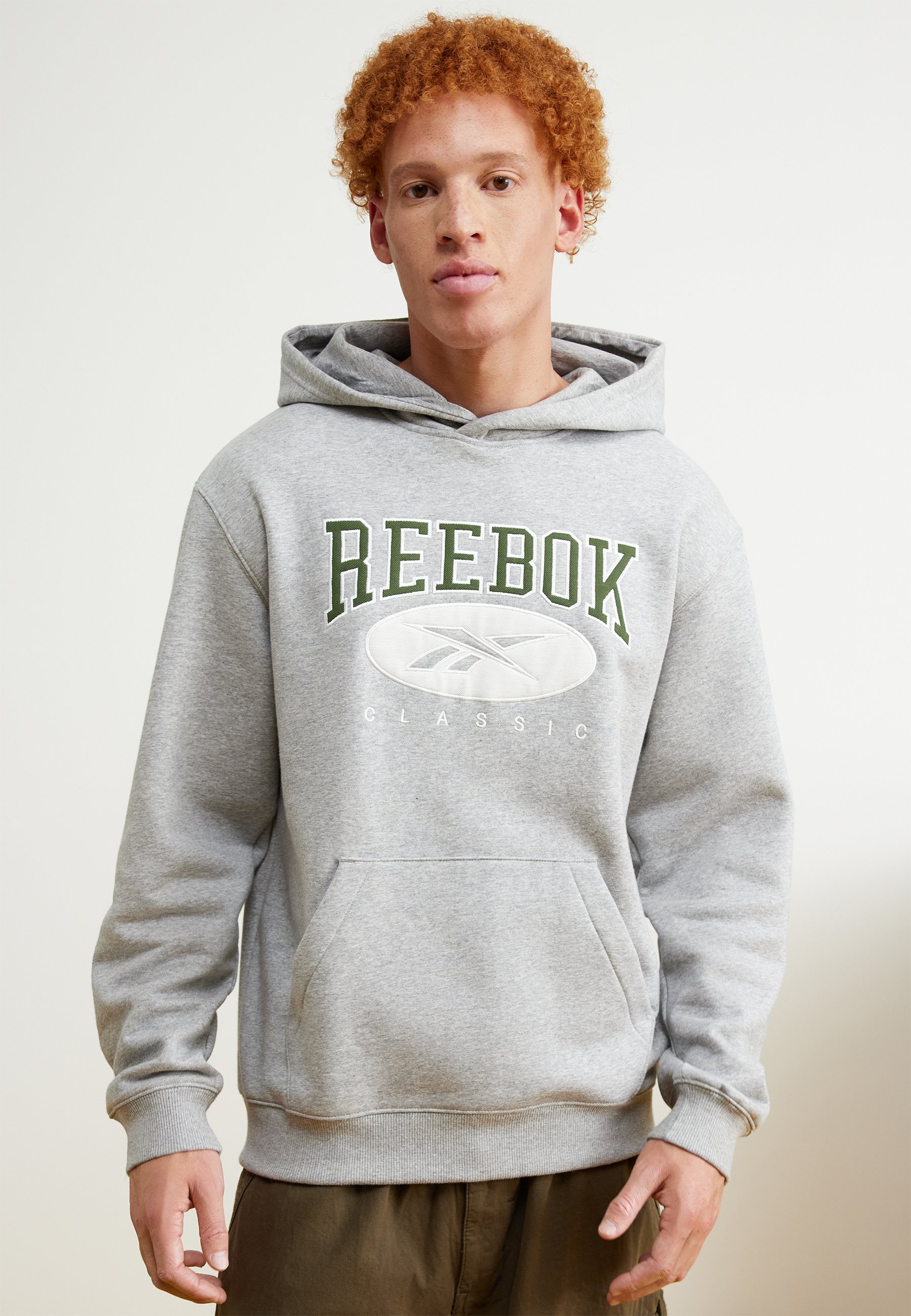 Reebok Classic HOODIE - Hoodie - medium grey heather/grey