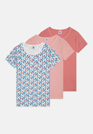 Petit Bateau KIDS 3 PACK - Undershirt - marshmallow/multi-coloured/rosewood