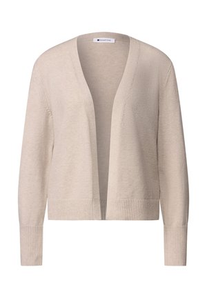 Street One, LANGARM CARDIGAN IM OFFENEN SCHNITT - Gilet - clay sand mel.