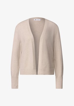 Street One, LONG OPEN-FRONT CARDIGAN - Cardigan - clay sand mel.