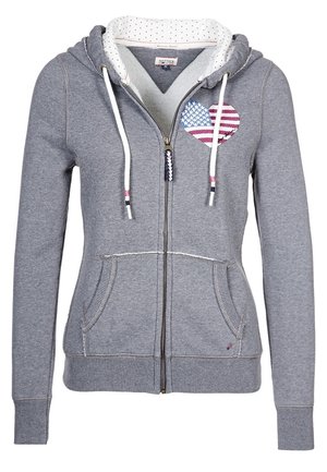 Mikina na zip - mottled grey