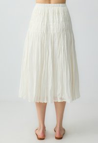 Jimmy Key RELAXED FIT HIGH WAIST MIDI  - Gonna a campana - ecru