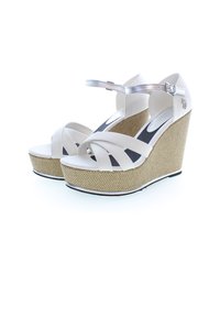 U.S. Polo Assn. Sandály na vysokém podpatku - white silver