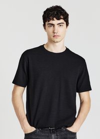 Calliope TESSUTO DEVORÈ - T-shirt basic - nero