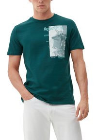 s.Oliver MIT FRONTPRINT - T-shirt z nadrukiem