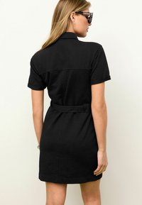 Next SEERSUCKER BUTTON FRONT BELTED UTILITY  REGULAR FIT - Jerseykjole - black