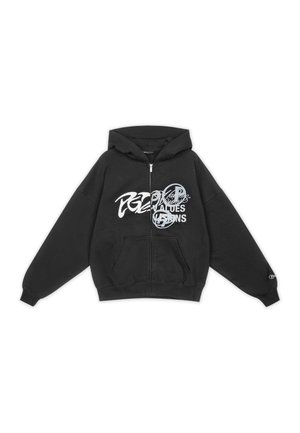 Pegador WAKUN BOXY JACKET - Zip-up sweatshirt - washed black