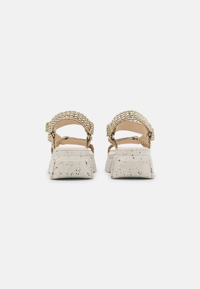 Damen Sneaker | Casa de Vera ARUBA Plateausandalette platino/goldfarben - HD15873 Damen Sneaker | Casa de Vera ARUBA Plateausandalette platino/goldfarben - HD15873
